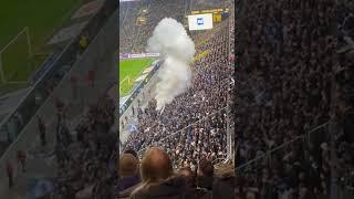 BVB DORTMUND VS HERTHA BERLIN 4-1   RAUCHBOMBE GÄSTEBLOCK  BUNDESLIGA 2023