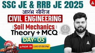 SSC JE/ RRB JE 2025 | Soil Mechanics Theory With MCQ #5 | Civil Engineering | By Rajat Sir