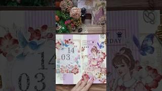 ASMR Pink journal with me #asmr #scrapbooking #journaling #asmrsounds #fyp #shorts