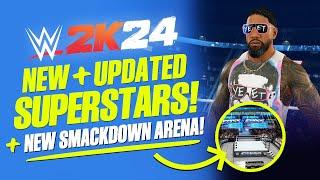 WWE 2K24: New & Updated Superstars, New Smackdown Arena, Hidden Content, Attires, Creations & More!