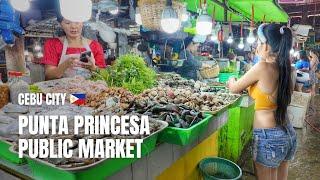  [4K] Punta Princesa Public Market | Walking Tour | Cebu City | Philippines