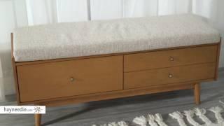 Belham Living Anson Mid Century Modern Entryway Bench - Product Review Video