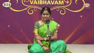 Mudhra’s NAVARATHRI VAIBHAVAM – Day 5 - Varsha Bhuvaneswari On  Durga – Lakshmi – Saraswathi