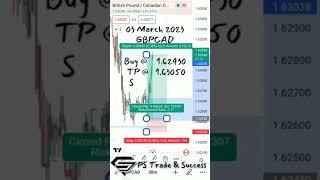 GBPCAD BUY Signal 1:5 Done Profitable Trade for Forex Traders| PS Trade & Success| 03 March 2023