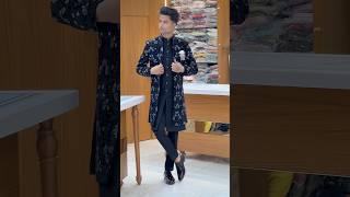 3 Piece Black Indowestren  | Groom Wedding | MAYUR Designer #youtubeshorts #mensfashion #style