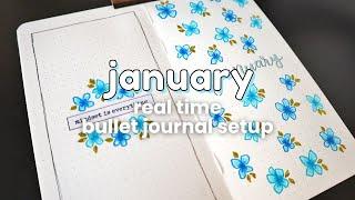 Real-Time Plan With Me | January 2025 Bullet Journal Setup