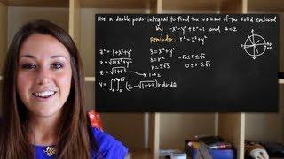 Double polar integral to find the volume of the solid (KristaKingMath)