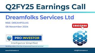 Dreamfolks Services Ltd. | Q2FY25 | Earnings Conference Call | #earningcall #concall #dreamfolks