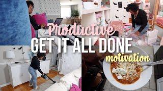 PRODUCTIVE WFH ROUTINE | HOW TO BALANCE WORK & HOME LIFE, PRODUCTIVITY TIPS, CLEAN & COOK WITH ME