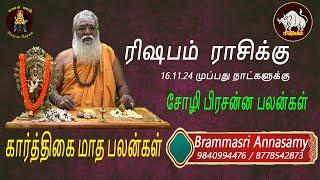 ரிஷபம் கார்த்திகை மாத பலன்கள் 17.11.2024 ரிஷபம் ராசிக்கு நடக்க போவது 16.11.24 முப்பது நாட்களுக்கு