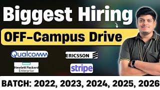 Biggest Hiring | Off Campus Drive 2022, 2023, 2024, 2025, 2026 BATCH | Qualcomm, HPE, UBS Hiring