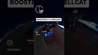 BOOSTED 5.7 vs HELLCAT REDEYE‼️ #hellcat #dodgecar #dodge #dodgechallenger #redeyehellcat