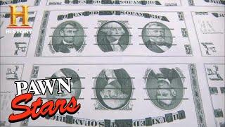 Pawn Stars: TOP DOLLAR for VERY RARE Uncut US Currency (Season 8) | History