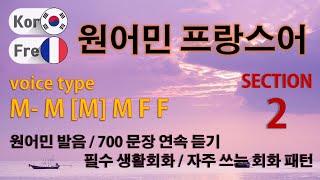 원어민 프랑스어 / Type M- M [M] M F F [Section 2] 원어민 발음 / 짧고 쉬운 700문장 연속 듣기