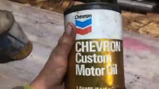 Cool vintage oil can and brake fluid