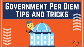 Government Per Diem - Revenue Management Tips