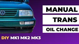 Manual Transmission Oil Change Volkswagen Jetta / Golf / Beetle TDI MK1 MK2 MK3 MK4