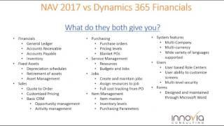 NAV 2017 and Dynamics 365 – The differences