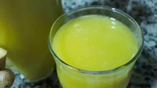 عصير الليمون الحامض والزنجبيل الطري إنتعاش وعلاج جربوه مغتندموش.jus de gingembre et citron