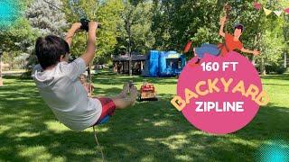 Setting up an Amazon Backyard 160ft Zipline Kit