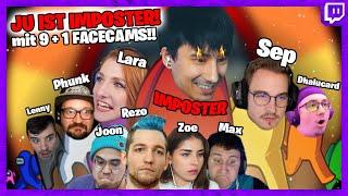 AMONG US - 9,5 FACECAMS (!) IMPOSTER Runde mit LARA LOFT, PIETSMIET, REZO, DHALUCARD, PHUNKROYAL uvm