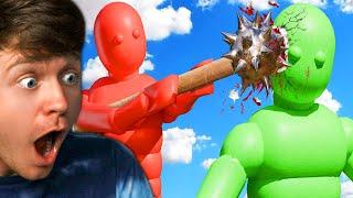 Reacting to CRAZY NPC RAGDOLL BATTLES!