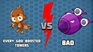 Every God Boosted Towers vs BAD | BTD6