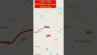 17226/17225 SSS Hubballi to Narsapur Amravati Express Train Route Map Animation #viral #shorts