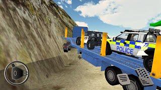 Police Truck Transport to Offroad Police Station with Loaded Police SUV -  BADBOSSGAMEPLAY