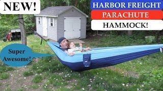 The HARBOR FREIGHT Parachute Hammock!