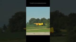 2 Wheels No Problem!! RC Plane Slide Landing  #rcplane   #shorts  #trending
