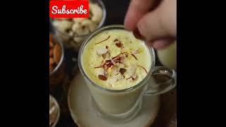 kesar - badam milk Shake | badam ka dhoodh recipe | almond kesar milk recipe