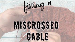 How I Fix a Mis-crossed Cable without Ripping Back | Knitting Tutorial