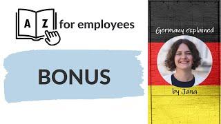 A to Z for employees | Bonus | Variable salary #HalloGermany