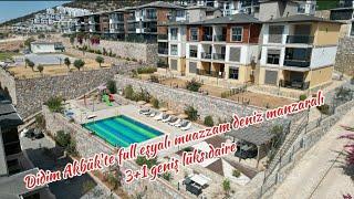 Didim Akbük'te Elit Site'de geniş 3+1 full eşyalı deniz manzaralı muazzam bir ev tanıttık