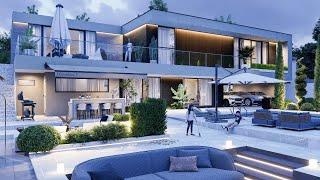 Modern House Design | 4 Bedroom | with an outdoor kitchen | 410 sqm.