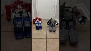 Optimus Prime & Megatron transform #transformers #optimusprime #megatron #truck #tank #shorts #fun