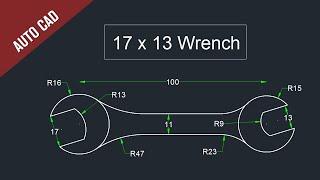 Wrench in Auto CAD Practice Drawing (6)