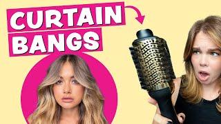 How to style CURTAIN BANGS **Easier**