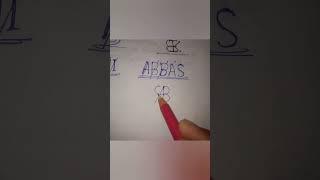 ABBAS name logo drawing #art #drawing #logo #logodesign #pencildrawing #pendrawing #simple