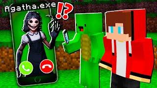 Why Creepy AGATHA EXE CALLING to JJ and MIKEY at 3 am ? - in Minecraft Maizen