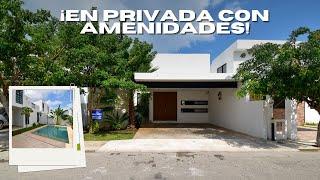 ¡Hermosa casa de 3 recámaras en venta! En privada con amenidades al norte de Mérida