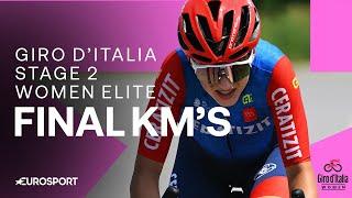 WHAT A FINISH  | Women's Giro D'Italia Stage 2 Final Kilometres | Eurosport Cycling