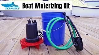 Seaworks Boat Winterizer Motor Cleaning Kit - Gravity Flow System DIY Winter Preparation for Engines