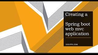 Creating Spring boot web mvc app