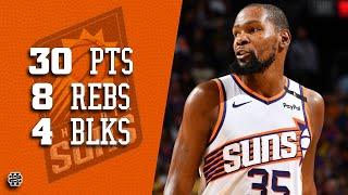 Kevin Durant 30 pts 8 rebs 4 blks vs Lakers 24/25 season