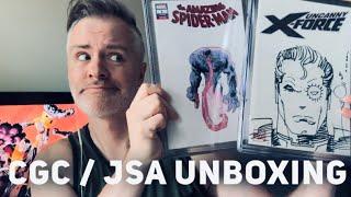 GREEN or YELLOW labels?!? CGC / JSA Authentication on Signatures & Sketches Unboxing - WHAT HAPPENED