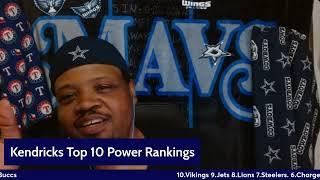 Kendricks Week 2 Top 10 Power Rankings