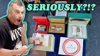 HOLY ROLEX flea market INSANITY treasure picking w/ storage auction pirate thrift with me