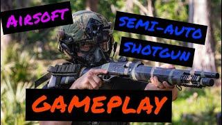 AIRSOFT SEMI- AUTO SHOTGUN + GLOCK 17 GAMEPLAY